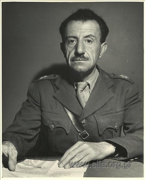 General Stefanos Sarafis (1890-1957) commander of the ELAS (Greek Popular Liberation Army) forces.