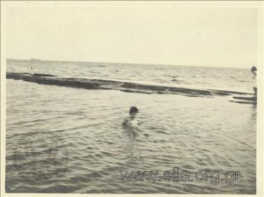 Nikolas Kalas (1907-1988) as a child at the sea in Palaio Faliro.