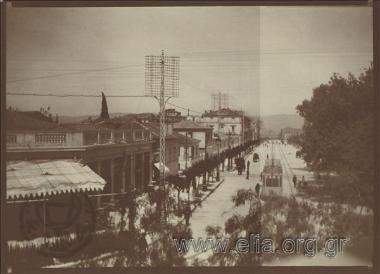 Panepistimiou St. from the terrace of Nikolas Kalas' (1907-1988) residence.