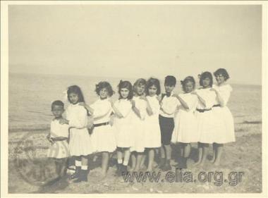 Nikolas Kalas with Princesses Cécile, Marina, Margaret and other children.