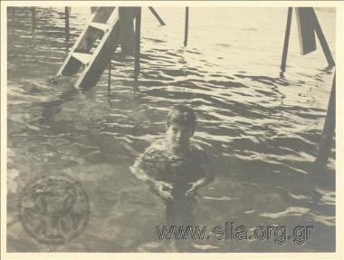 Nikolas Kalas (1907-1988) as a child at the sea.