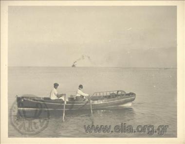 Nikolas Kalas (1907-1988) as a child rowing