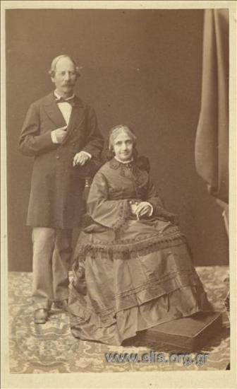 Ο Στέφανος Ευκλείδης (1805-1889) και η σύζυγός του Ταρσή το γένος Σιληβέργου.