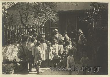 Greek  occupation of Smyrna. Inoculation of a poor quarter of town