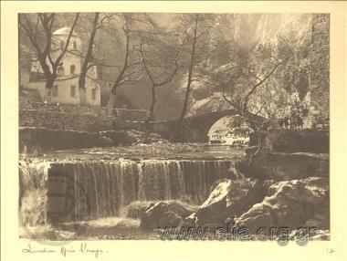 Church, river and bridge after the storm