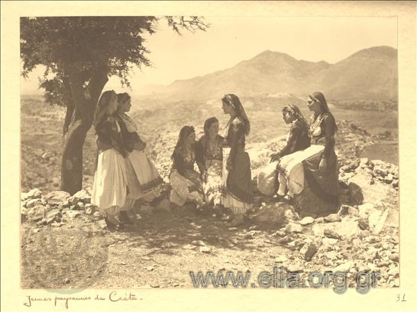 Young Cretan women.