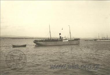 The steamboat Sophia transporting Bulgarian soldiers to harbour of Dedeagats, November 15, 1912
