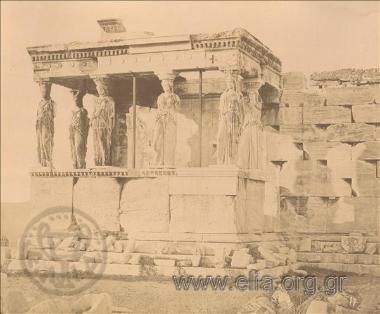 The Karyatid porch at the Erechtheion.