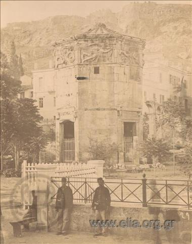 Soldiers in front of the Horologion of Andronicus Cyrrhestes.