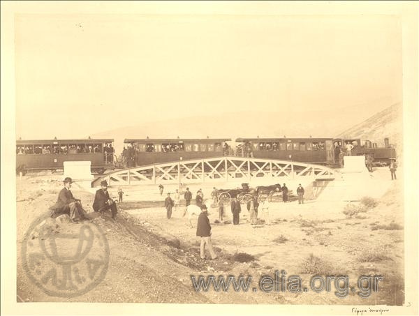 Railway line Volos - Lechonia, bridge in Anavros.