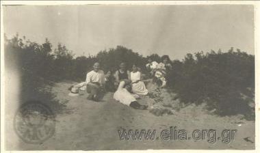 Company in an island's beach
