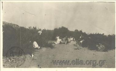Company in an island's beach