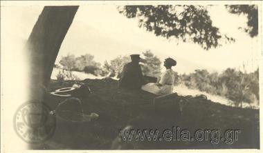 Resting under a tree