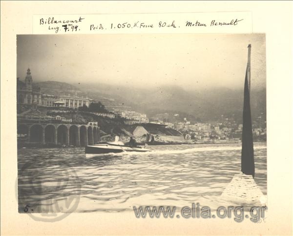 A speedboat of Billancourt type.