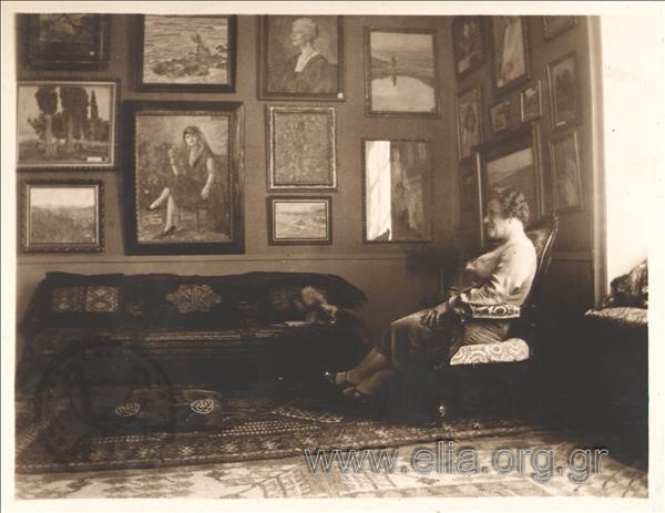 Thaleia Flora Karavia (Siatista 1871-Athens 1960) in her atelier