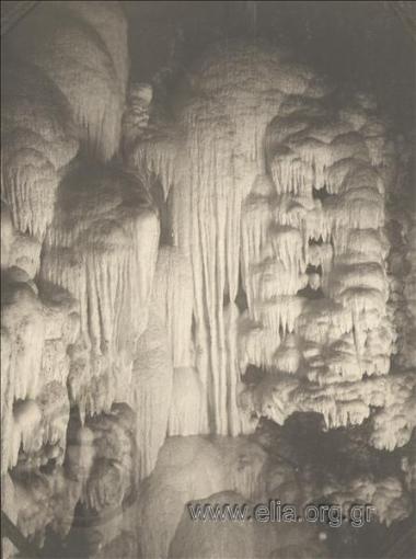 Cave stalactites.