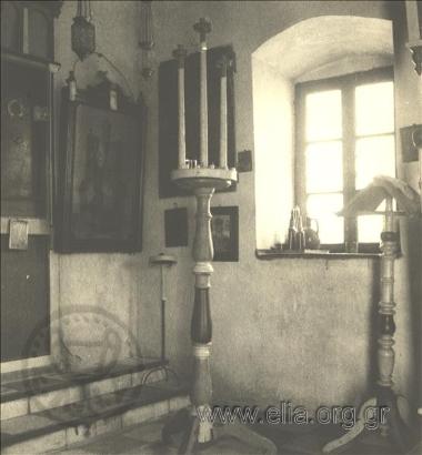 Interior view  of a church.