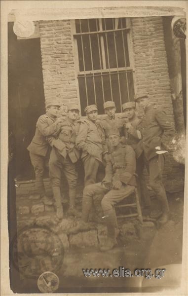 Group portrait of seven sergeants of the infantry