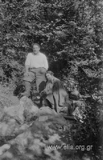 Vafiadakis and Iris in a mountainous landscape