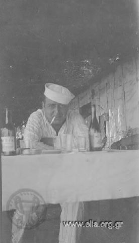 Portrait of a man in navy cap