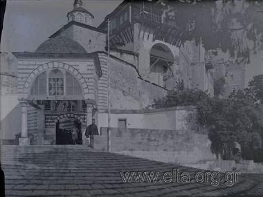 Excursion of the Travel Club to Mt. Athos 28/6-2/7. Vatopedi Monastery. The entrance
