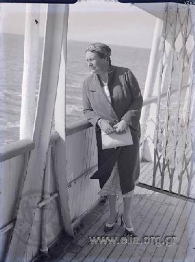 Iris on a ship, musing.