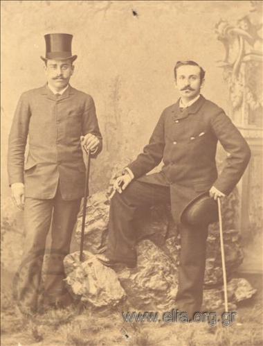Georgios D. Levidis and a young man