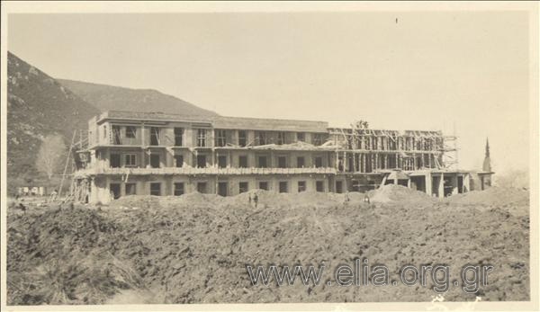 Construction of a hostel at Kammena Vourla (?).