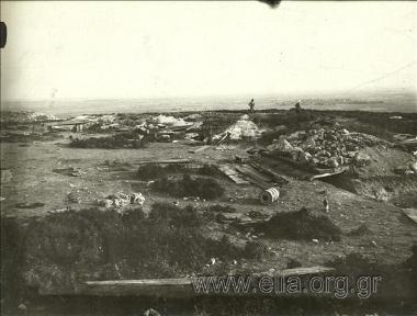 Inspection of captured enemy position