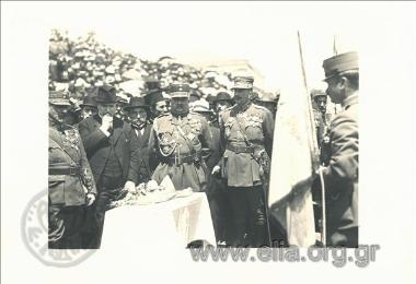 Ceremony for the handing over of flags, in the presence of lieutenant general Leonidas Paraskevopoulos.
