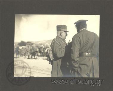 British General Bridges (commander of the Australian forces at the Dardanelles) talking with Field Marshal Leonidas Paraskevopoulos