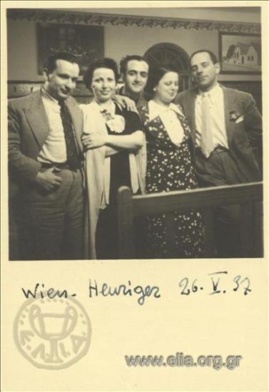 Giorgos Anemogiannis (Herakleion 1916-Athens 2005) (third from the left), Alexis Minotis