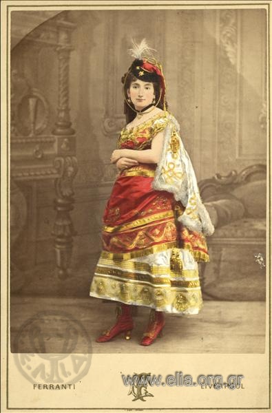 Portrait of a young woman in formal dress