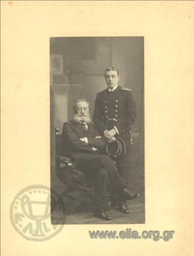 Ο Stefanos I. Streit and young serviceman.