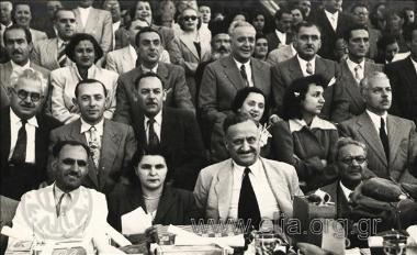 Theodoros Tourkovasilis and his daughter on an occasion held by Τ.Υ.P.Ε.Τ.