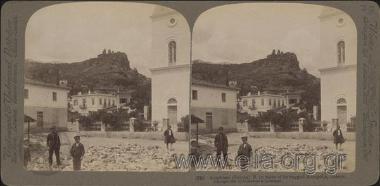 Square, the acropolis in the background