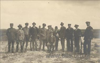 7th Olympic Games, Antwerp 1920. Members of the Greek  firing mission(?).