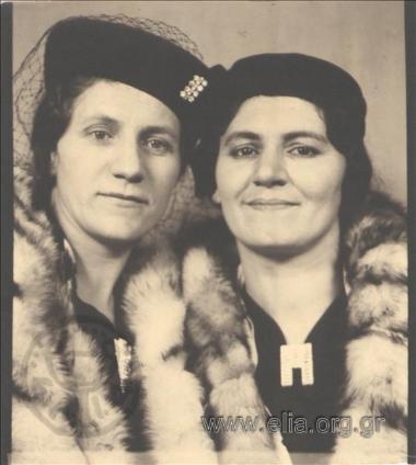 Portrait of two women.