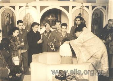 Baptism of a Japanese in an Orthodox church in Tokyo