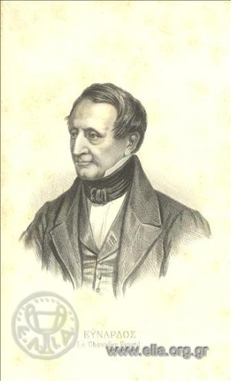 Ιωάννης-Γαβριήλ Εϋνάρδος (1774 -1865), Ελβετός τραπεζίτης. Χαλκογραφία.