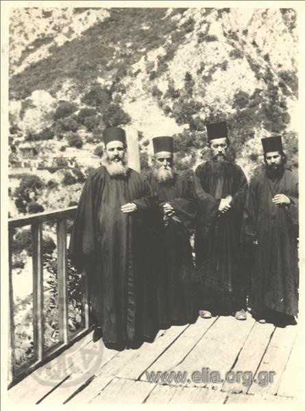 Monks at Kapsokalyvia. Journey to Mt. Athos.