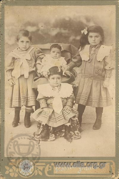 Portrait of four children.