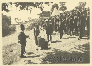 General  Leonidas Paraskevopoulos testing, as he does every day, the soup for his soldiers.
