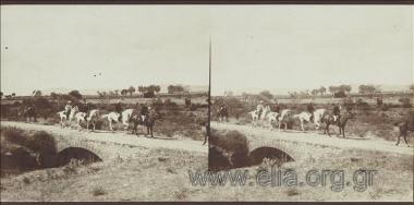 Ταξίαρχος και το επιτελείο του κατά τη διάρκεια θερινών στρατιωτικών γυμνασίων.