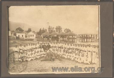 Team of sailors and officers at the Old Naval Station.