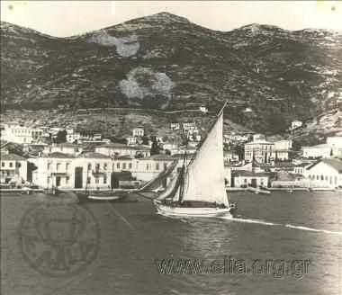 City view from the sea during the Italian -Turkish war