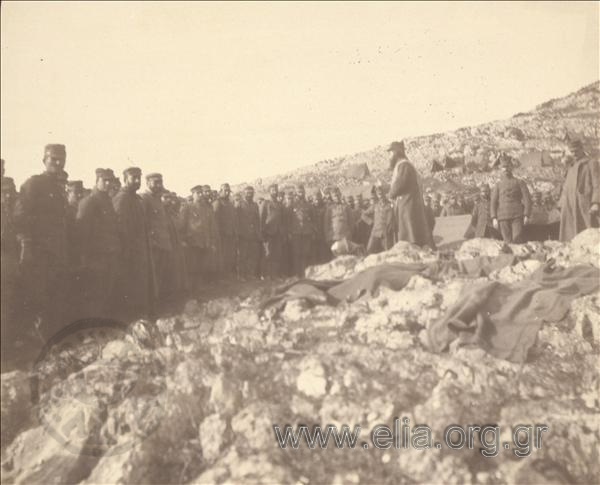 Greek  military encampment (Artillery) near Bizani, Balkan War I