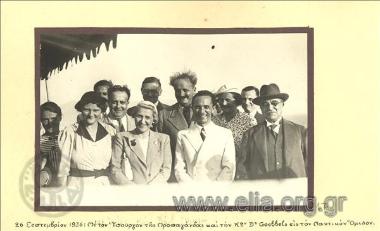 September 23, 1936. From the visit of the German Minister of Nazi Propaganda Goebbels at the Nautical Club. In the middle, Goebbels with his wife, next to Ioannis Metaxas, behind Konstantinos Kotzias.