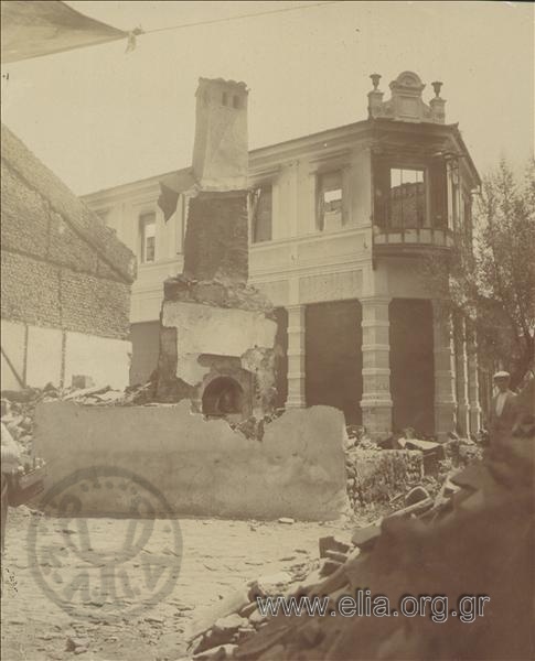 Buildings destroyed by the Bulgarian forces, Balkan Wars.