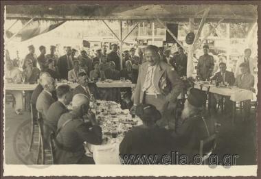 K. Kotzias at a dinner during his visit to Mytilini and Chios